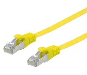 Equip Cat6A Flat 10m žlutá / Patch kabel / U/FTP / RJ45-RJ45 / LSZH