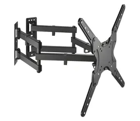 Equip černá / Nástěnný držák pro TV / 23-55" / do 45 kg / výsuvné rameno, 6 kloubů / VESA 400x400