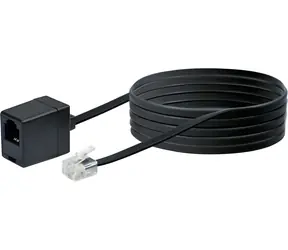 Schwaiger černá / Telefonní prodlužovací kabel / RJ-11 - RJ-11 / 10 m
