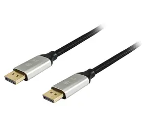 equip DisplayPort kabel černý / Kabel / DisplayPort 1.4 / 8K 60Hz / pozlacené konektory / 2 m