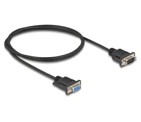 Delock RS-232 Sub-D9 / Sériový kabel / samec - samice / 1 m / úzké konektory