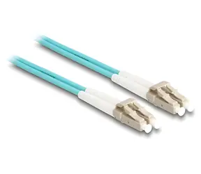Delock LC-LC OM3 Duplex 1m / Optický kabel / Kovová armatura / LSZH