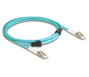 Delock LC-LC OM3 Duplex 3m / Optický kabel / Kovová armatura / LSZH