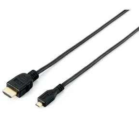 Equip HDMI - microHDMI černá / Adaptérový kabel / 2 m / 4K/30Hz / pozlacené konektory / ARC