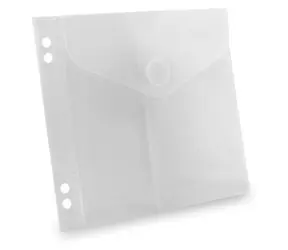 MediaRange transparentní / Obal na USB flash disky / 2 přihrádky / Děrování 80 mm / 10 ks