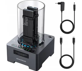 GrauGear G-M2DK-CL-20G černá / Klonovací dokovací stanice / 2x M.2 NVMe / USB-C / 20 Gbit/s