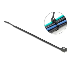Delock 200 x 4,8 mm černé / Stahovací pásky se samořezem / 50 ks / -40 až 85 °C