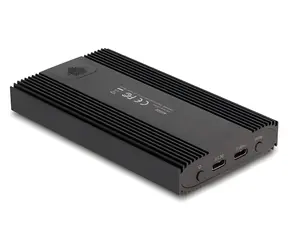 Delock černá / Externí pouzdro / 2x M.2 NVMe PCIe SSD / USB-C 20 Gbps / hliníkové