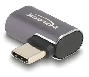 Delock USB4 40 Gbps antracitová / Adaptér / USB-C (M) - USB-C (F) / PD 3.0 / DisplayPort 1.4