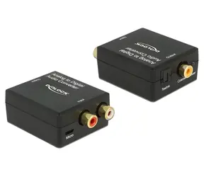 DeLock 63468 černá / Audio převodník analogový/digitální / Optický a koaxiální výstup / Micro-USB / 16bit/96kHz