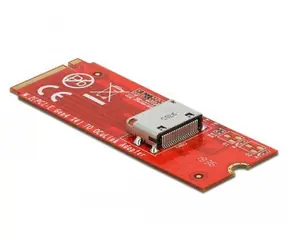 DeLock převodník M.2 Key M - OCuLink SFF-8612 / Převodník / PCIe 4.0 / NVMe / 64 Gbit/s