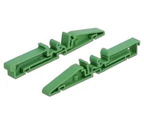 Delock / Klip na DIN lištu pro plošné spoje / 122 mm / plast / 4 ks