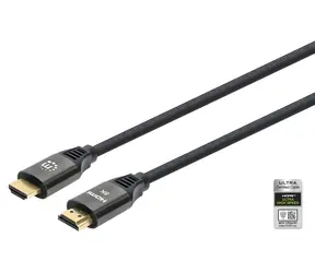 Manhattan Ultra High Speed černá / HDMI kabel / HDMI (M) - HDMI (M) / 1 m / Ethernet / 48 Gbit/s / HDCP 2.3