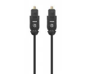 Manhattan Toslink černá / Optický audio kabel / M/M / 3 m / pozlacené konektory