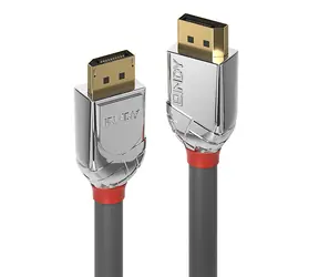 Lindy Cromo Line šedá / Přípojný kabel / DisplayPort - DisplayPort / 3 m / 4K / 60 Hz