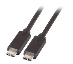 EFB USB4 Gen2x2 0,5 m černá / Kabel / USB-C - USB-C / 5 A / 100 W / 20 Gbit/s