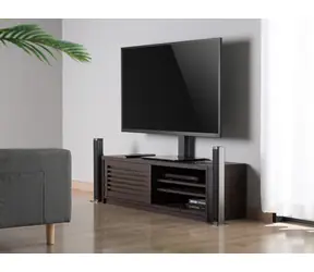 Equip černá / Stolní stojan pro TV / 32"-55" / nosnost 40 kg / VESA 400x400