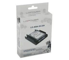 LC POWER 3,5" na 2x 2,5" černá / Rámeček pro HDD/SSD / plast