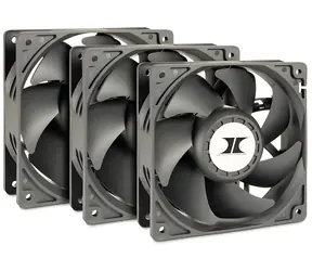 Inter-Tech Fan Set 120 černá / Ventilátor / 3ks / 120 mm / 4000 RPM / 245,97 CFM / 59,28 dB / 4-pin