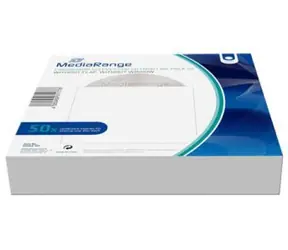 MediaRange bílá / Papírový obal na CD/DVD / bez klopy a okénka / 50 ks