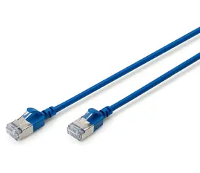 Digitus Cat6a F/FTP Slim 3 m modrá / Patch kabel / RJ-45 / PoE+