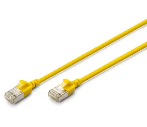 Digitus Slim CAT6A žlutá / Patch kabel / F/FTP / 5 m / RJ45-RJ45 / PoE+