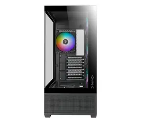 AZZA Tiara 501B ARGB černá / Počítačová skříň / Midi-tower / ATX / tvrzené sklo / bez zdroje