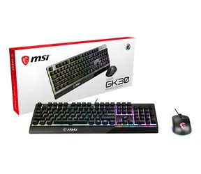 MSI Vigor GK30 COMBO černá / Herní drátový set / RGB podsvícení / USB / DE layout