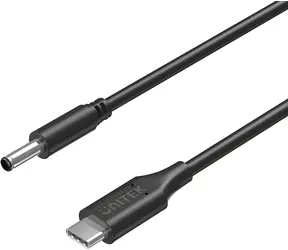 Unitek C14120BK / Napájecí kabel / USB-C - DC 4,5mm / 65W / pro notebooky Dell / 1,8 m