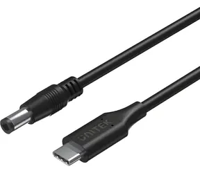 Unitek C14116BK-1.8M / Napájecí kabel / USB-C - DC 5,5mm / 65W / 1,8 m