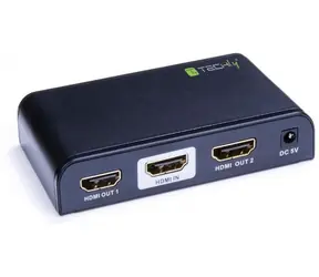 Techly černá / Rozbočovač HDMI / 1x vstup / 2x výstup / 4K 30 Hz / HDCP 2.0