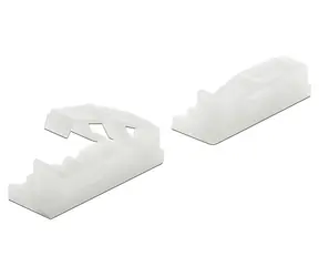 DeLock spona pro plochý kabel samolepicí, šroubovatelná / Držák kabelu / Nylon / 10 ks
