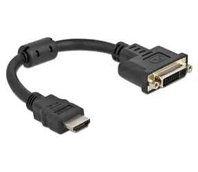 Delock HDMI - DVI 24+5 černá / Adaptér / 4K 30 Hz / 0,2 m