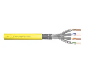 Digitus Cat.7A / Instalační kabel / S/FTP / 500 m / AWG 22/1 / žlutý