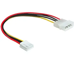 Delock / Napájecí kabel / Molex 4pin samec > Floppy 4pin samice / 0,22 m