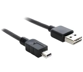 Delock Easy USB A - Mini-B černá / USB kabel / 3m / USB 2.0 / pozlacené konektory