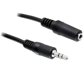 DeLock Jack 3,5 mm samec/samice 3m černá / Audio kabel / Prodlužovací