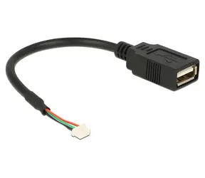 DeLock USB 2.0 Pinheader 4-pin - USB-A / Kabel / interní / 0,15 m / pozlacené kontakty