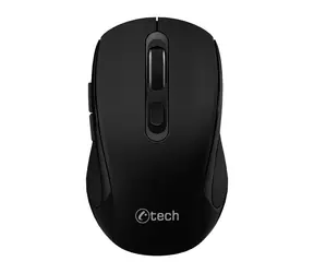 C-TECH WLM-12BK černá / Bezdrátová optická myš / 1600DPI / 6 tlačítek / BT/2.4GHz / USB nano receiver