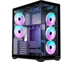 MODECOM Volcano Space XL 5F ARGB černá / Skříň / Full tower / E-ATX / USB-C 3.2 / 5x ARGB / bez zdroje
