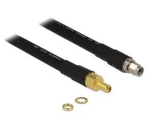 Delock Anténní kabel RP-SMA (M) - RP-SMA (F) 0,4 m / Anténní kabel / Low Loss CFD400 / Prodlužovací