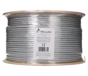 Extralink CAT6A FTP / Síťový kabel / kroucená dvojlinka / 305 m / vnitřní / stíněný