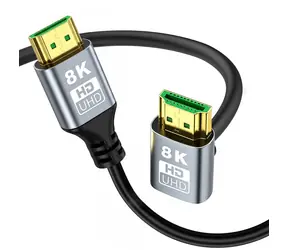 Extralink HDMI 2.1 úhlový nahoru / Kabel HDMI / 8K/60Hz / HDR / 2 m