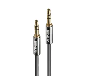 Lindy Cromo antracitová / Audio kabel / Jack 3,5mm - Jack 3,5mm / 1 m