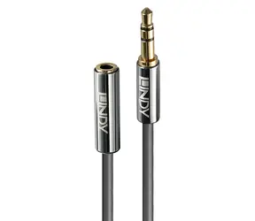 Lindy Cromo antracitová / Audio kabel / Prodlužovací / Jack 3,5 mm / 2 m