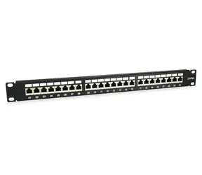 Equip 1U černá / Patch panel / 24 portů / Cat6a FTP / 500 MHz / 19"