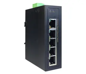 Digitus Industrial / Switch / 5-port / Gigabit / Unmanaged / DIN lišta / černý