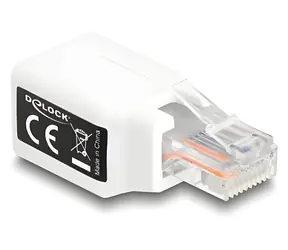 Delock RJ50 bílá / Adaptér / Zástrčka - Zásuvka