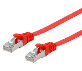 Equip Cat6a červená / Patch kabel / U/FTP / Flat / LSZH / 0,5m