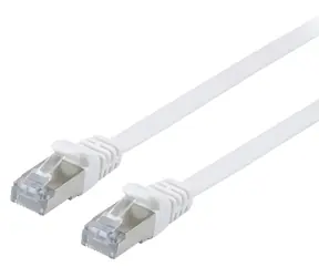 Equip bílá / Patch kabel / Cat6a / U/FTP / RJ-45 / 10 m / plochý / LSZH